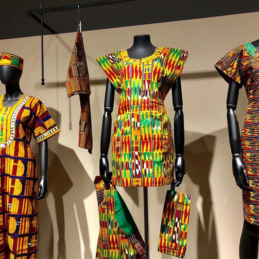 African dress with bags